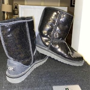 Black Sequin Ugg Boots